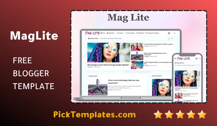 MagLite Blogger Template