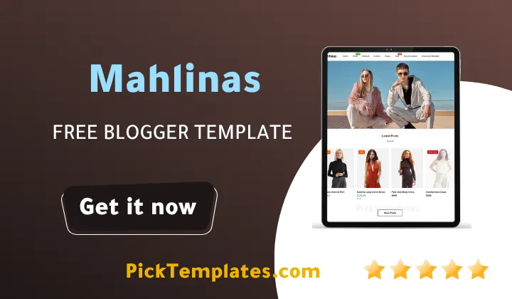 Mahlinas blogger template 2026