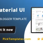 Material UI Blogger Template - Best Free Theme