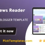 News Reader Blogger Template - Free Theme