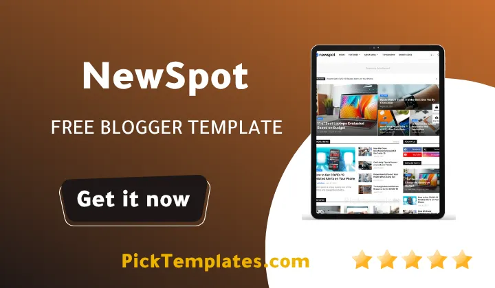 Newspot Blogger Template free