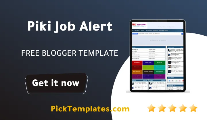 Piki Job Alert Blogger Template - Best Free Theme