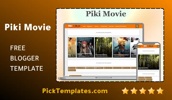 Piki Movie Blogger Template - Best Theme Piki Movie Blogger Template