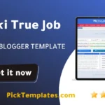 Piki True Job Blogger Template - Best Theme