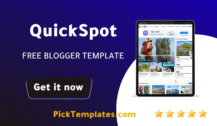 QuickSpot Blogger Template - Free Templates