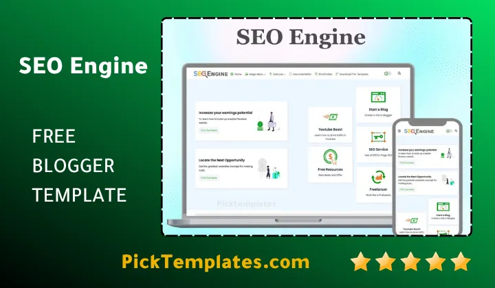 SEO Engine Blogger Template - Best Theme SEO Engine Blogger Template