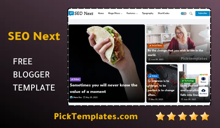 SEO Next Blogger Template