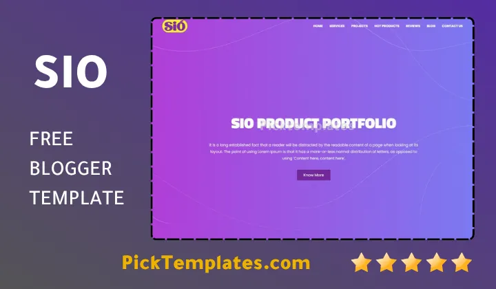 Sio Blogger Template