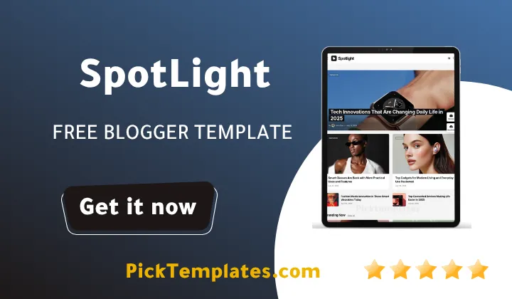 Spotlight Blogger Template - Best Free Theme