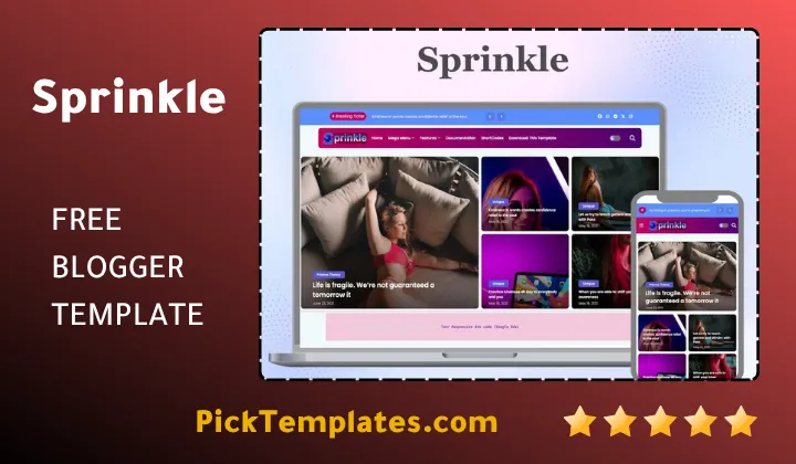 Sprinkle Blogger Template - Free Template Sprinkle Blogger Template