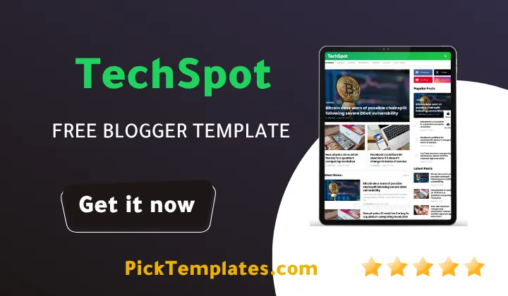 Techspot Blogger Template - Best Free Theme
