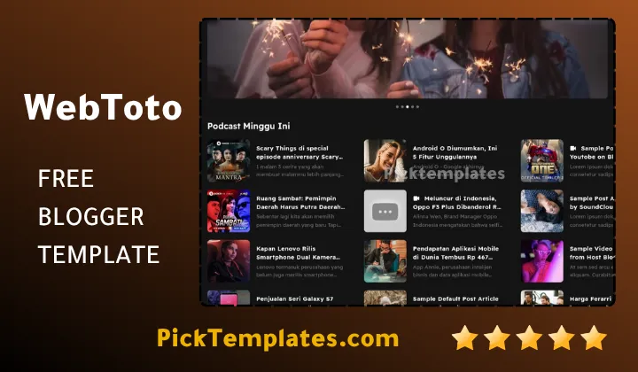 webtoto blogger template 2026