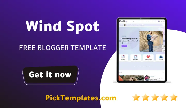 WindSpot Blogger Template - Free Templates