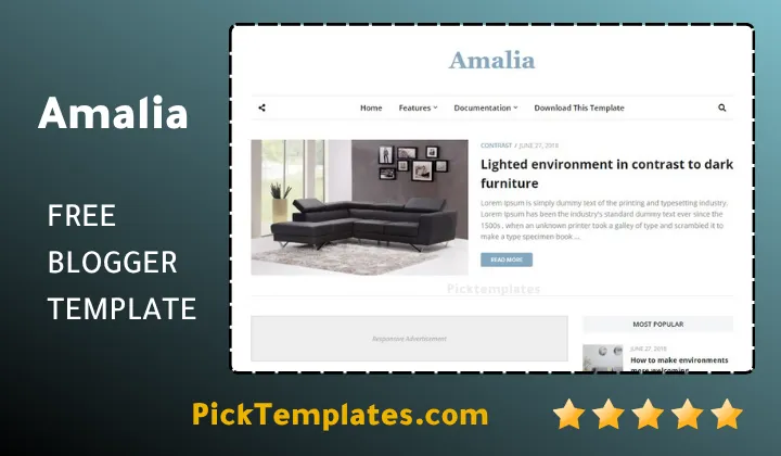 Amalia Blogger Template