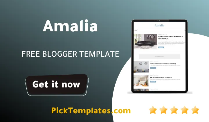 Amalia Blogger Template - Best Free Theme