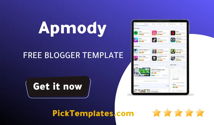 Apmody Blogger Template Apmody Blogger Template for free