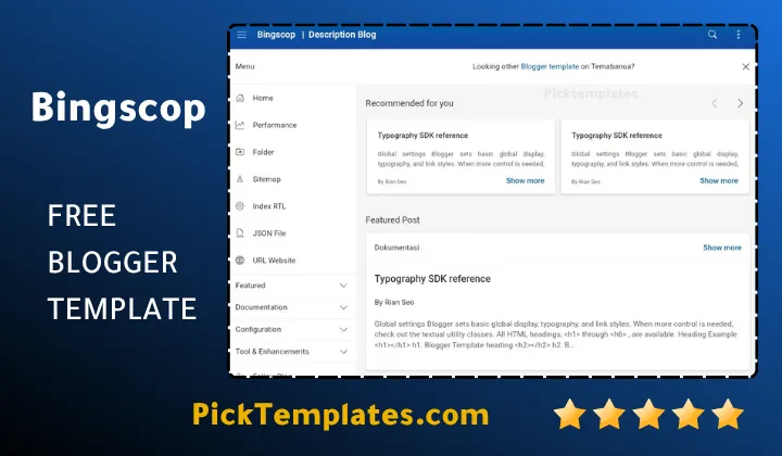 Bingscop Blogger Template - Best Theme Bingscop Blogger Template