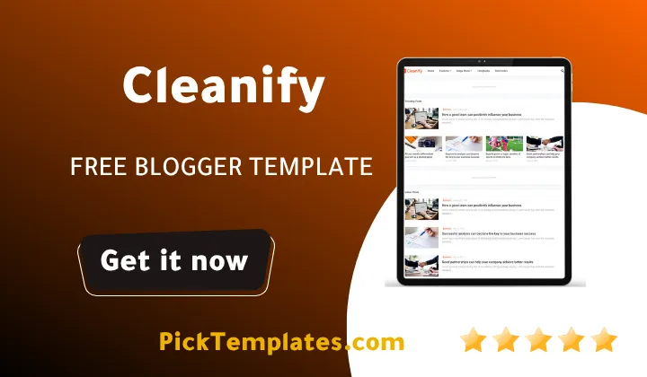 cleanify blogger template free