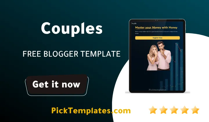 Couples Blogger Template free theme