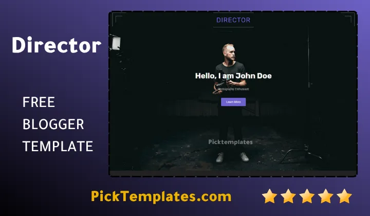 Director Blogger Template - Best Templates Director Blogger Template