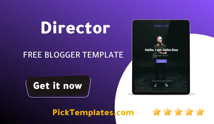 Director Blogger Template - Best Templates
