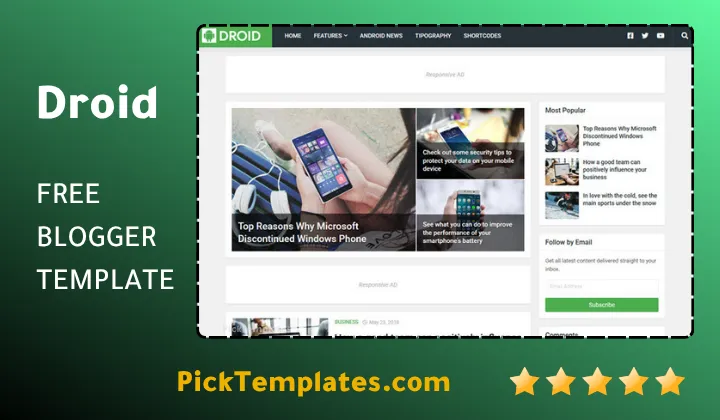 Droid Blogger Template