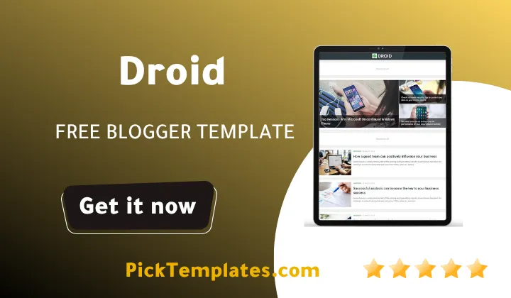 Droid Blogger Template free