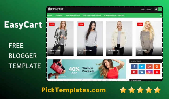 EasyCart Blogger Template