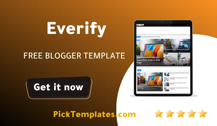 Everify Blogger Template - Best Theme