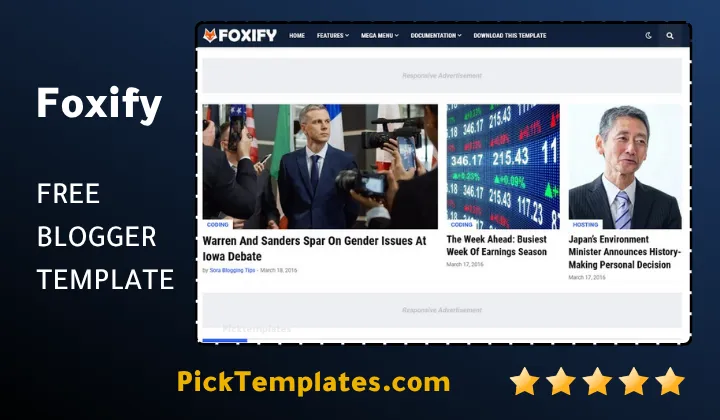 Foxify Blogger Template - Best Theme Foxify Blogger Template - Best Theme