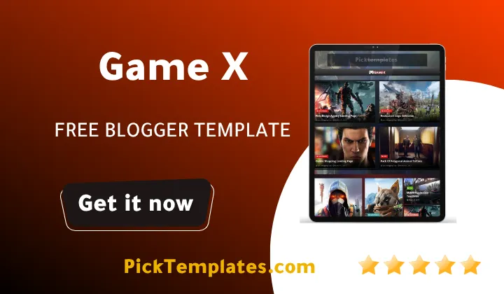 Game-X Blogger Template Free