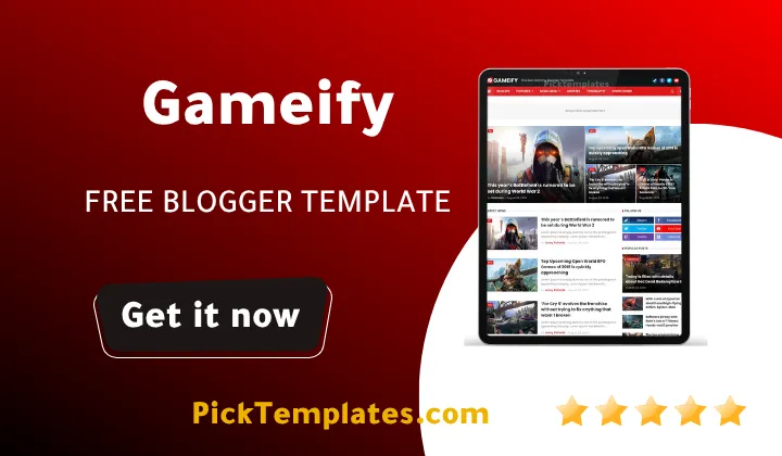 Gameify Blogger Template Free
