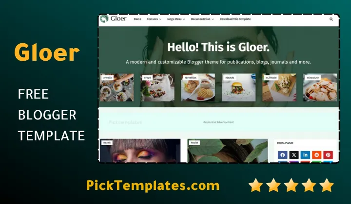 Gloer Blogger Template