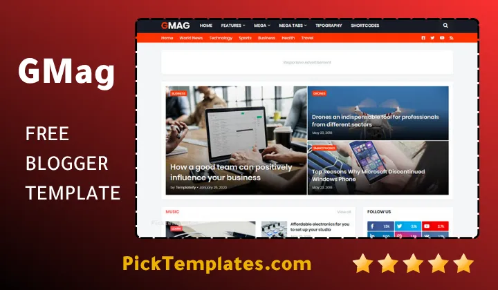 Gmag Blogger Template