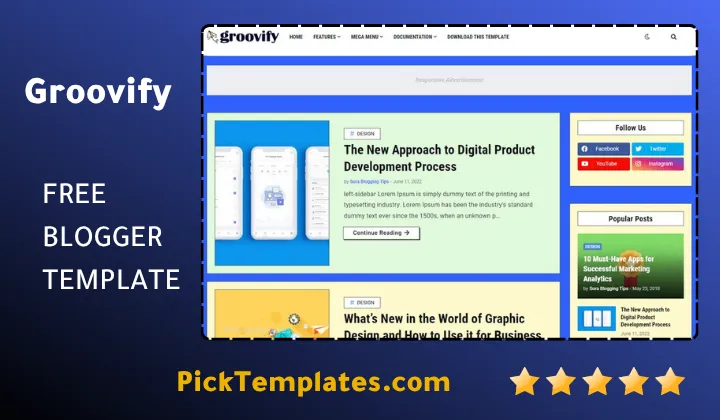 Groovify Blogger Template