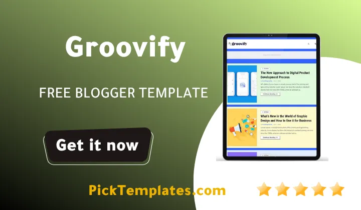 Groovify Blogger Template free