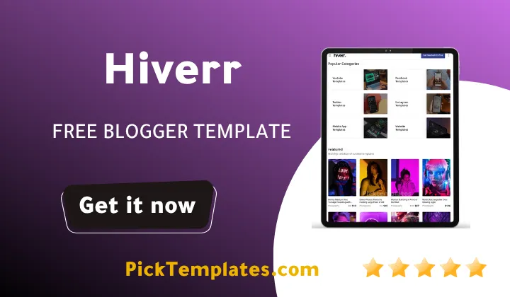 Hiverr Blogger Template - Best Theme