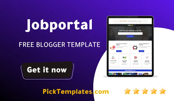 JobPortal Blogger Template free