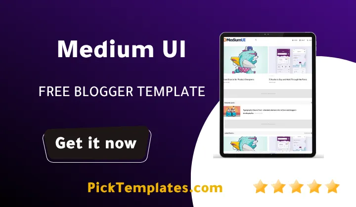Medium UI Blogger Template 2026