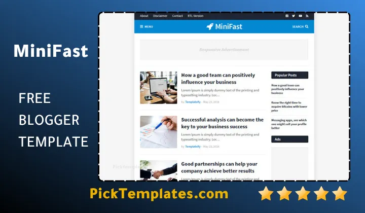 MiniFast blogger template