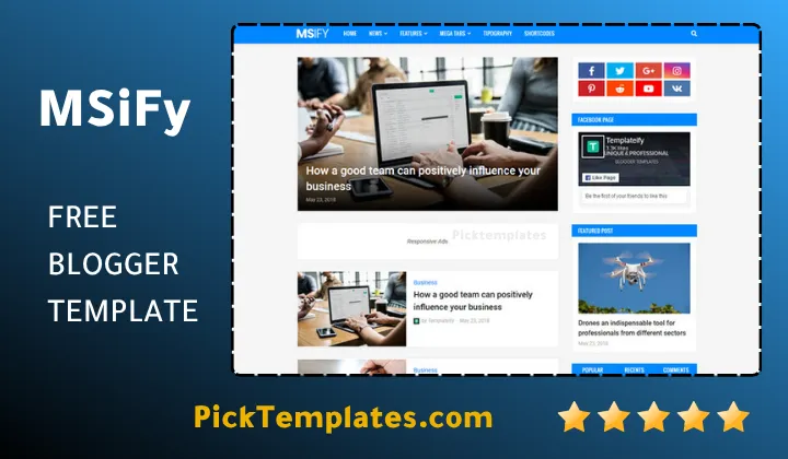 Msify Blogger Template - Best Templates Msify Blogger Template