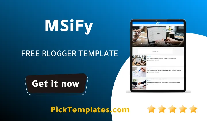 Msify Blogger Template - Best Templates