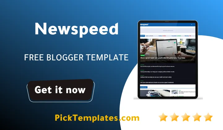 Newspeed Blogger Template 2026