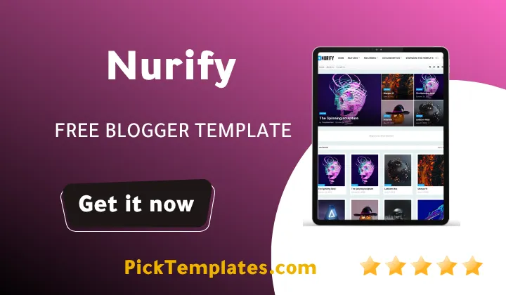 Nurify Blogger Template free