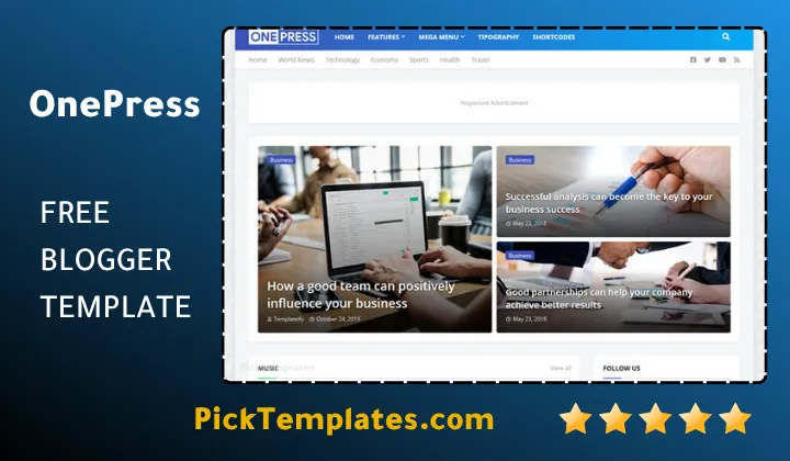 OnePress Blogger Template OnePress Blogger Template
