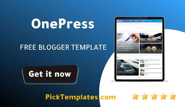 OnePress Blogger Template Free