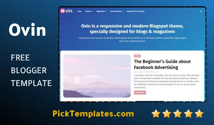 Ovin Blogger Template