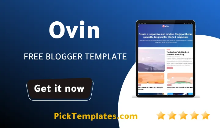 Ovin Blogger Template 2026