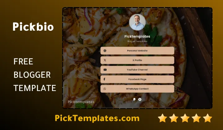 Pickbio Blogger Template