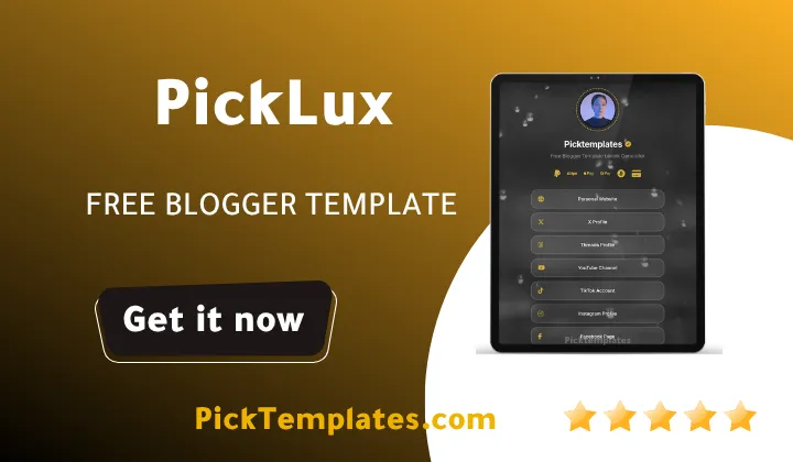 Picklux Blogger Template BioLink Generator